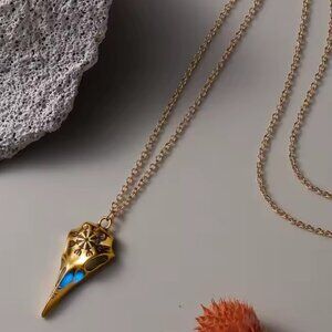Norse Viking Necklace Men's Gold Tone Jewelry